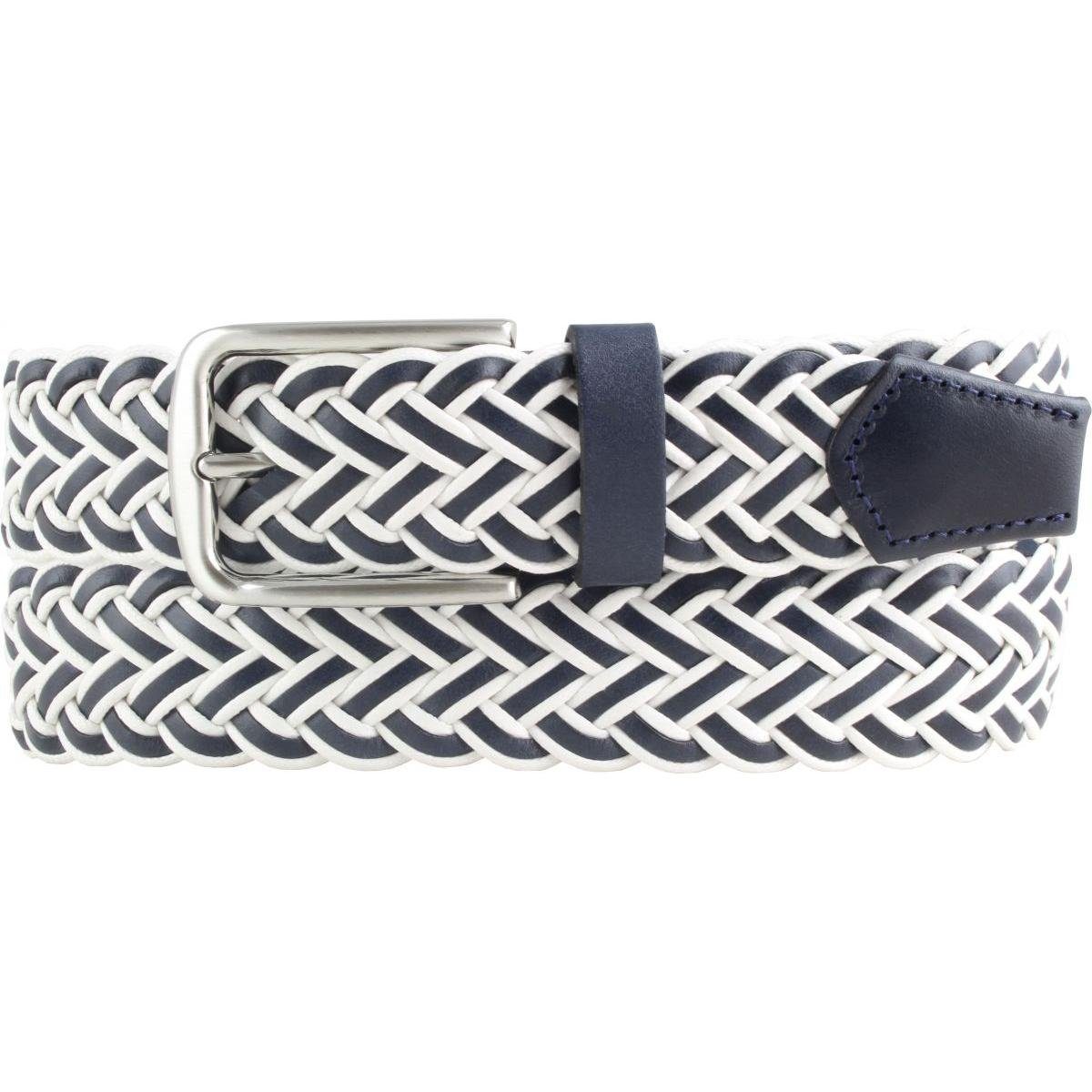 BELTINGER Ledergürtel Flecht-Gürtel aus Leder 3,5 cm - Flecht-Ledergürtel für Damen Herren 3