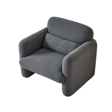 FUROKOY Loungesessel Armstuhl Einzelsofa Sofasessel Polsterstuhl Einzelsofastuhl Sessel, (Schlafsessel Relaxsessel, (mit beweglichem Lendenkissen, Lammwolle), Hochelastische Sitze