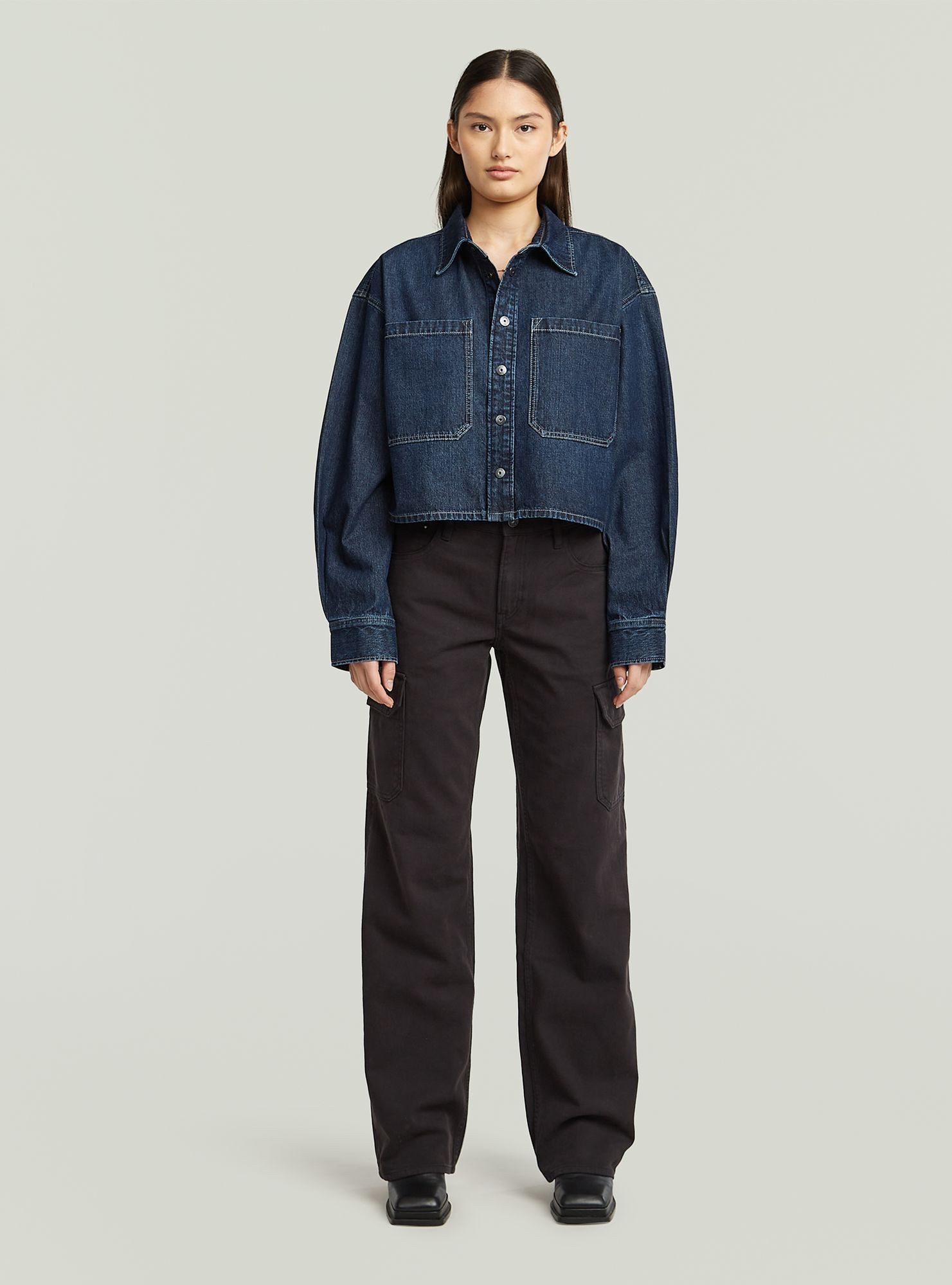 G-STAR Langarmshirt Boxy 2-Pocket Overshirt