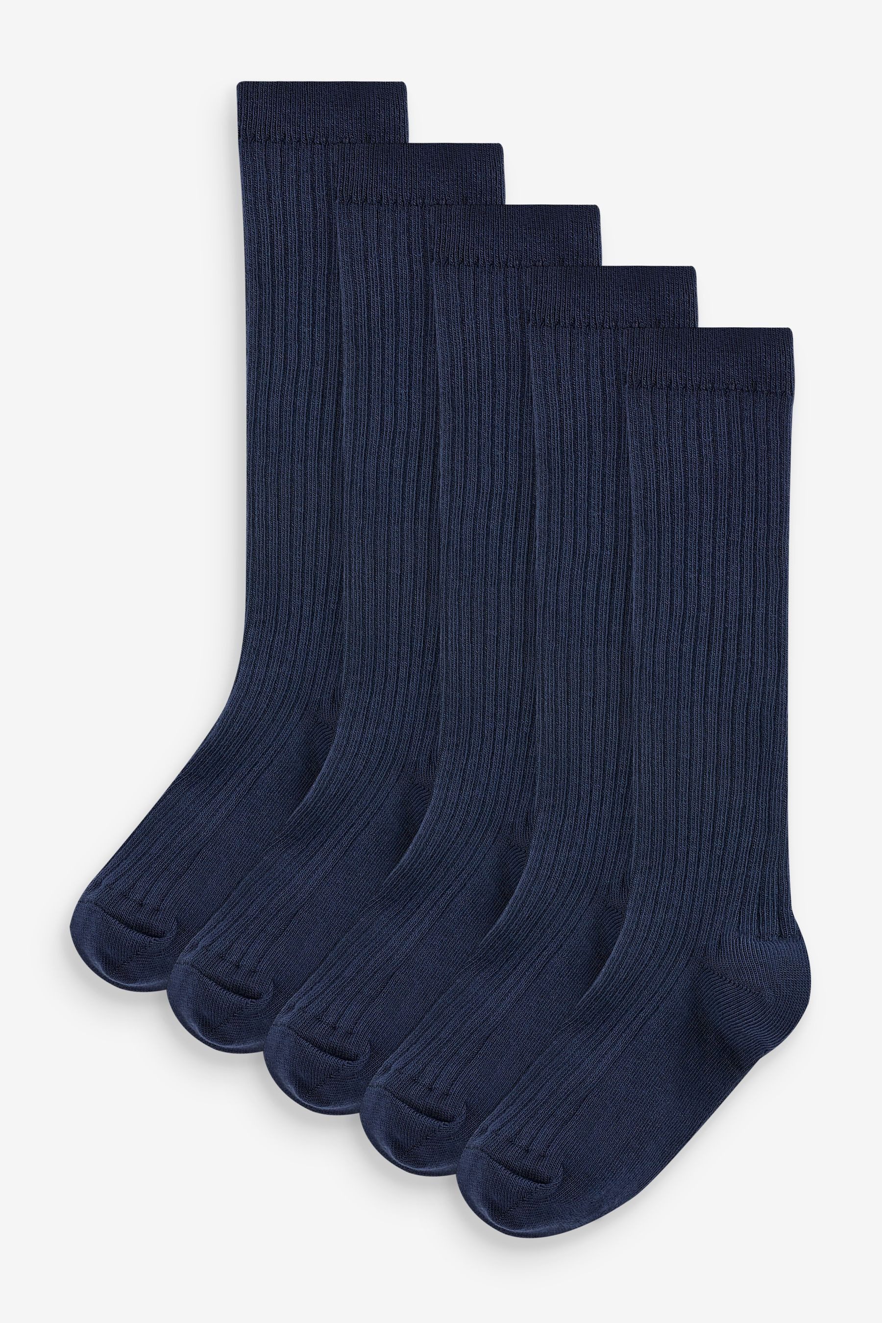Kniestrümpfe Kniestrümpfe mit hohem Baumwollanteil, 5er-Pack