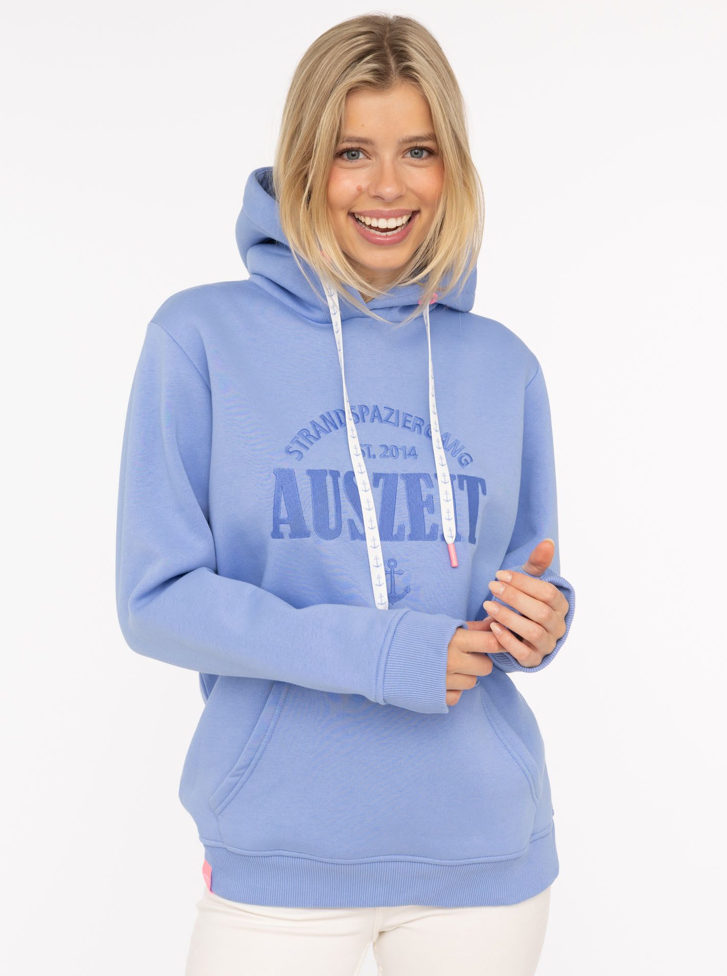 Zwillingsherz Hoodie "Auszeit" mit gestickter "Auszeit"-Botschaft, günstig online kaufen
