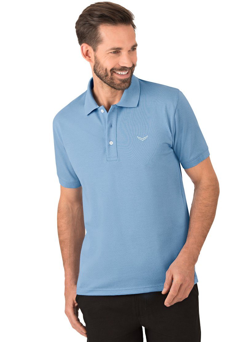 Trigema Poloshirt in horizont Piqué-Qualität TRIGEMA Poloshirt
