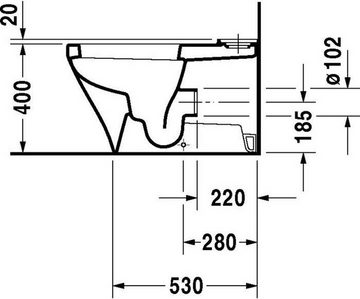 Duravit WC-Komplettset Duravit Stand-WC-Kombination DURASTYLE t