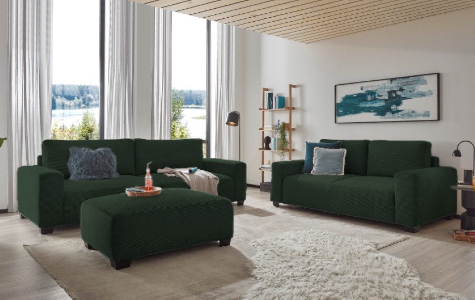 ED EXCITING DESIGN 2-Sitzer "Elba", Big-Sofa mit 2 Rückenkissen günstig online kaufen