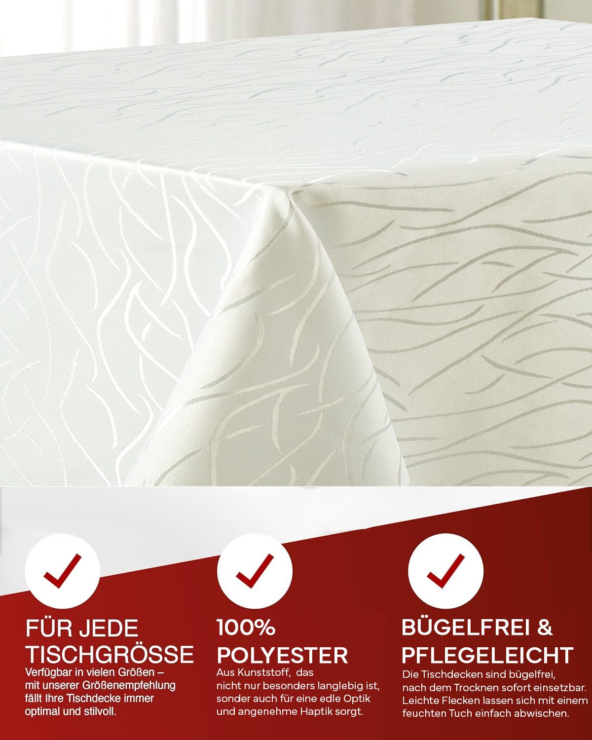 texpot Tischdecke Tischläufer Streifen bügelfrei fleckenabweisend (1-tlg) – Bild 4 von 4