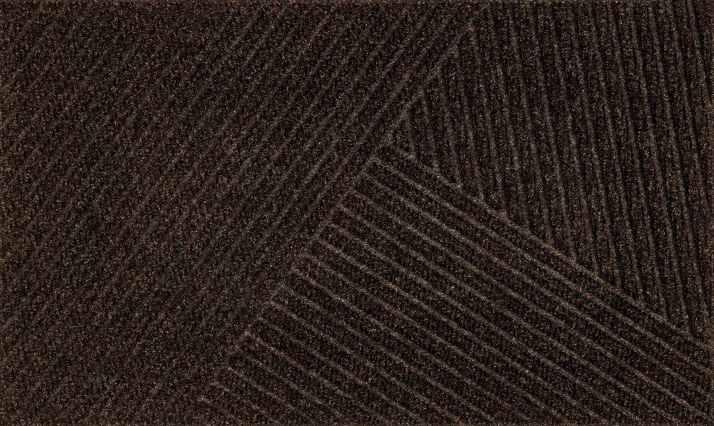 waschbar dezentes Streifen Design, by Fußmatte rechteckig, Höhe: 8 Schmutzfangmatte, dark/brown Kleen-Tex, wash+dry mm, Stripes,