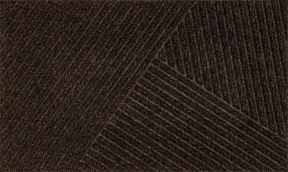 Fußmatte Stripes, mm, 8 dark/brown Streifen Kleen-Tex, Höhe: dezentes waschbar Schmutzfangmatte, by Design, wash+dry rechteckig