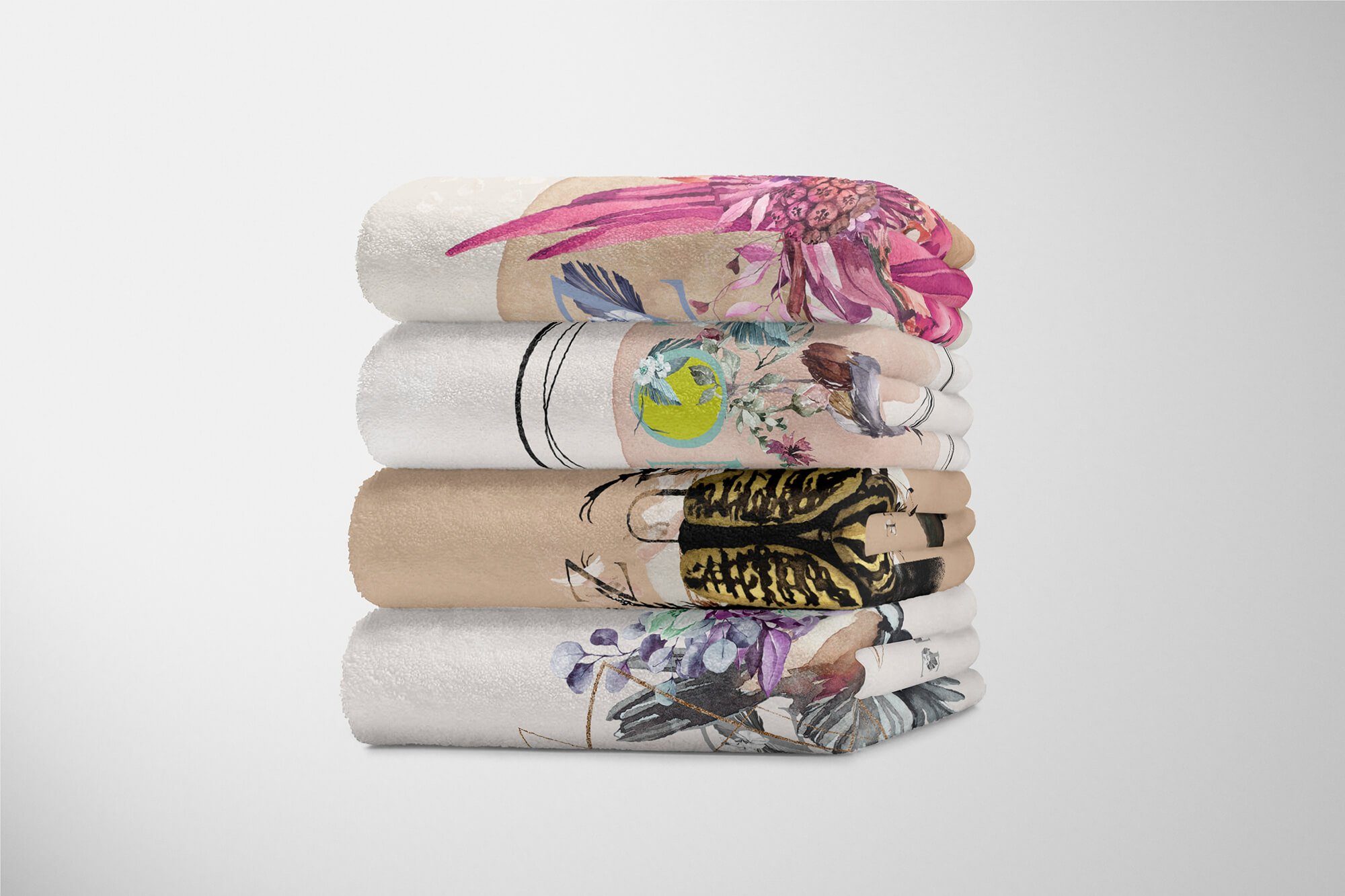 Baumwolle-Polyester-Mix Art (1-St), Käfer Handtücher Handtuch Kunstvoll Kuscheldecke Sinus Strandhandtuch Motiv, Saunatuch Handtuch