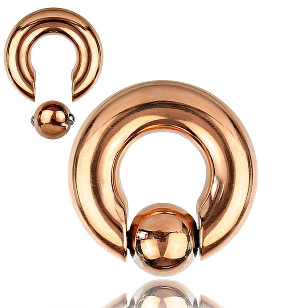 viva-adorno Intimpiercing Piercing Ring BCR XXL Klemmring mit Kugel Spring Ball Closure Ring, Clip in Pop Out Ohrpiercing Nasenpiercing Septumpiercing Brustpiercing
