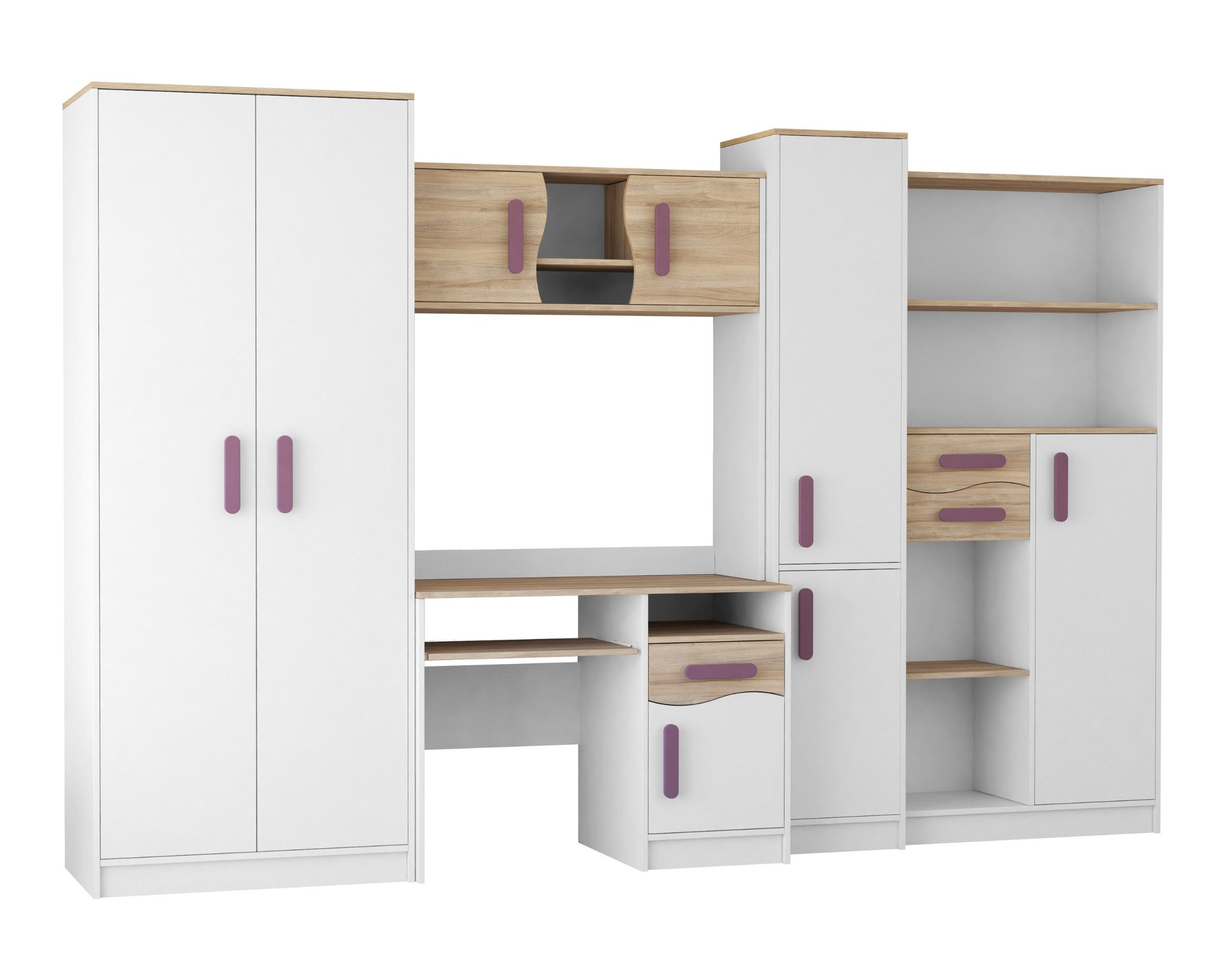 Deine Möbel 24 Jugendzimmer-Set MIKI Jugend-Schrankwand günstig online kaufen