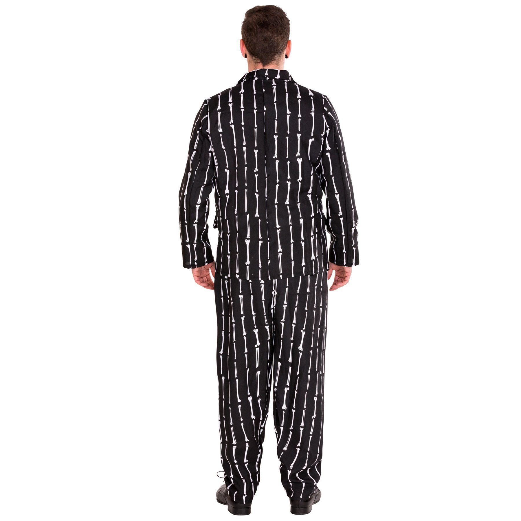 dressforfun Kostüm Herrenkostüm Knochenanzug, Gestreifte Hose mit Knochenoptik