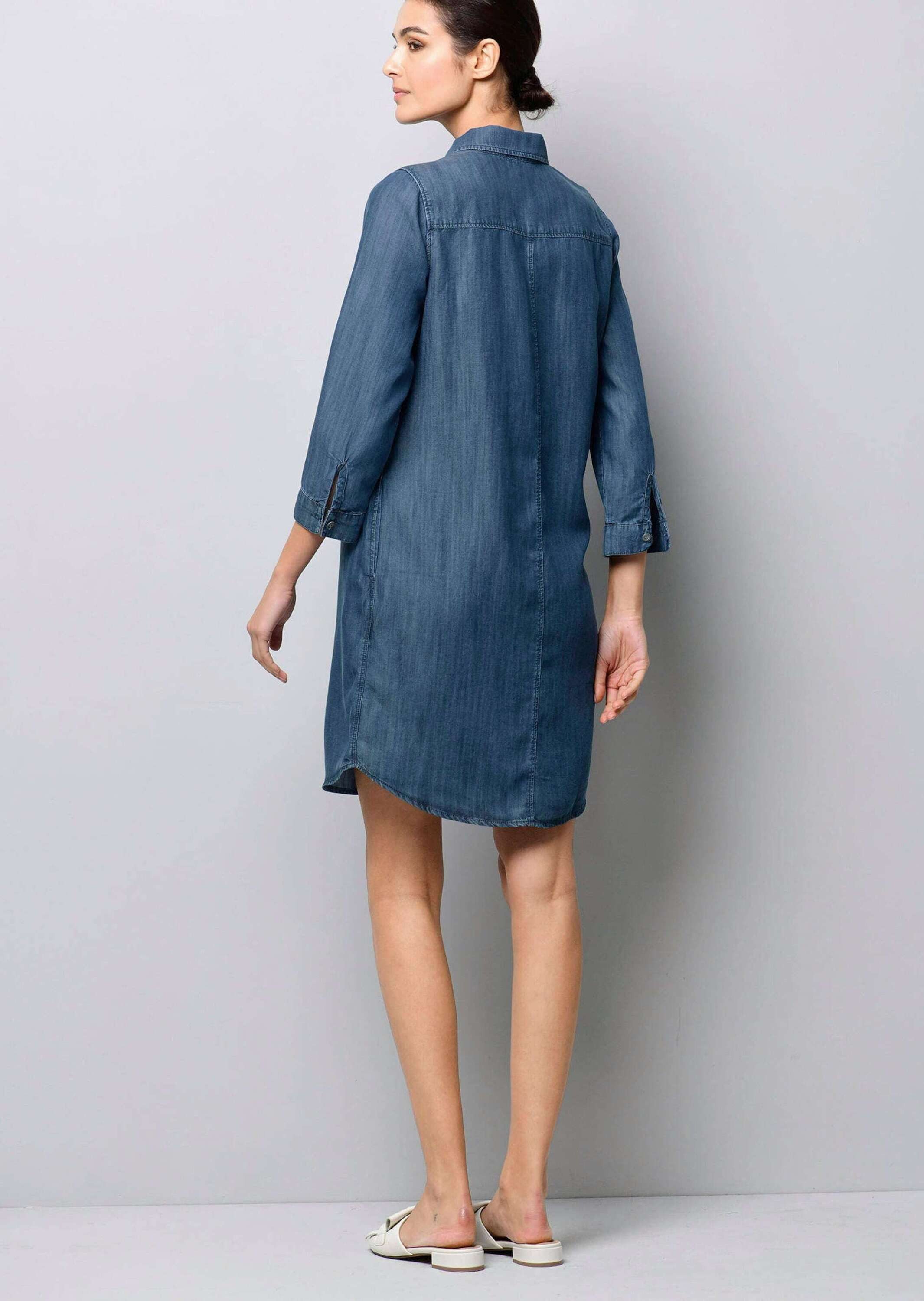 Alba Moda Midikleid Hemdblusenkleid in Jeansoptik günstig online kaufen