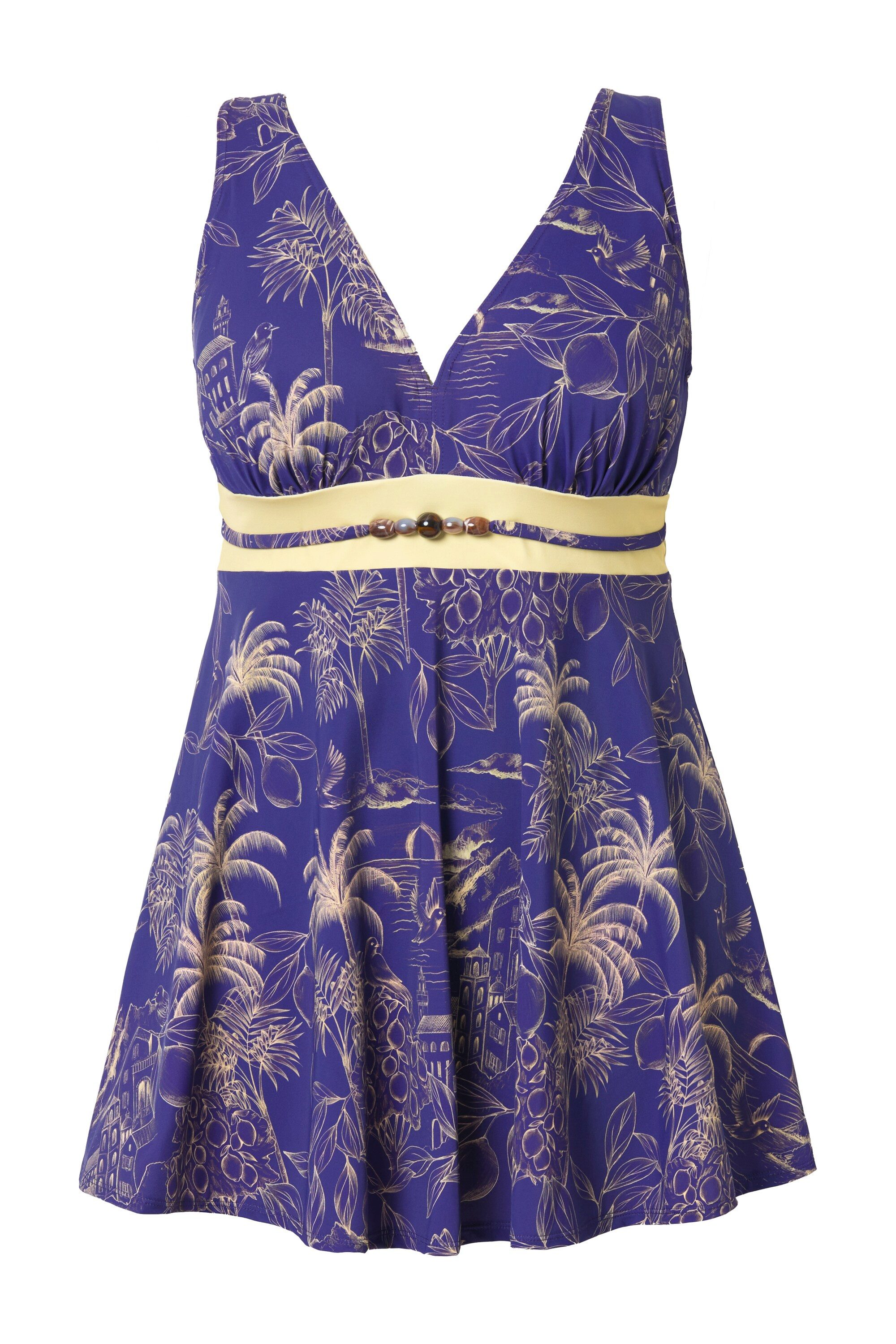 Ulla Popken Badekleid Badekleid Palmen Softcups recycelt Powermesh günstig online kaufen