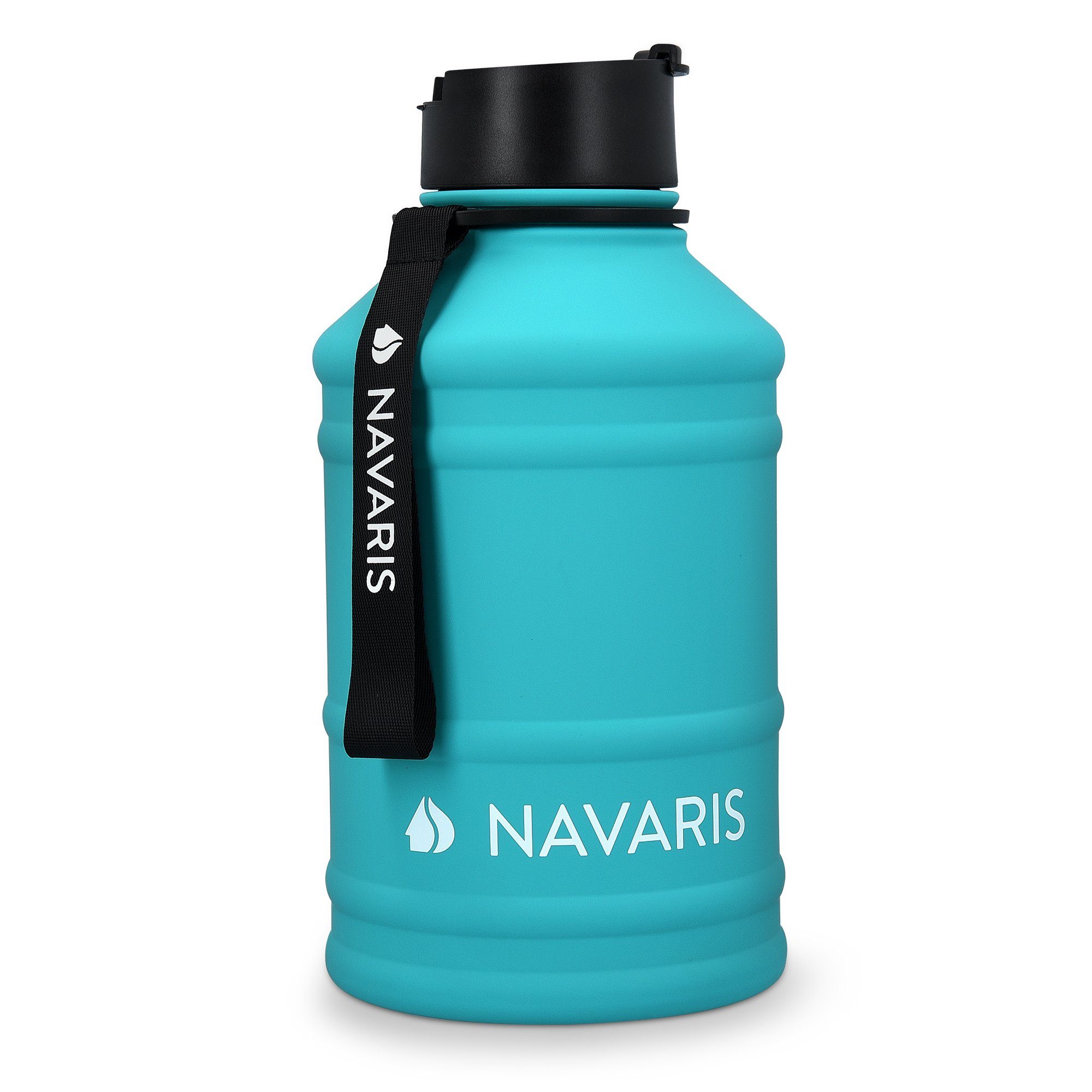 Bottle Gym Water 2,2l Flasche Wasserflasche Jug Trinkflasche - XXL Navaris Türkis Sport