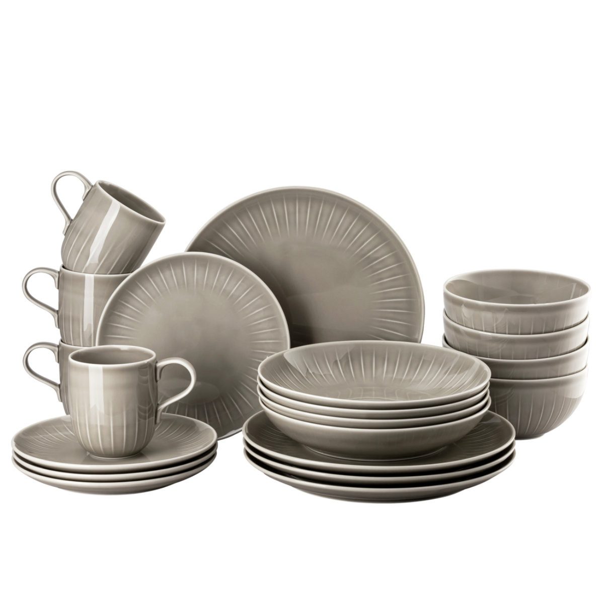 Rosenthal Kombiservice Joyn Grau, Porzellan, 20-tlg.