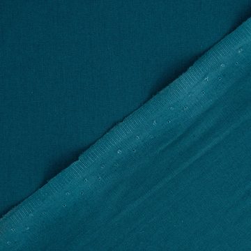 SCHÖNER LEBEN. Stoff Kreativstoff Baumwollstoff Fahnentuch uni dunkelpetrol 1,45m Breite, allergikergeeignet
