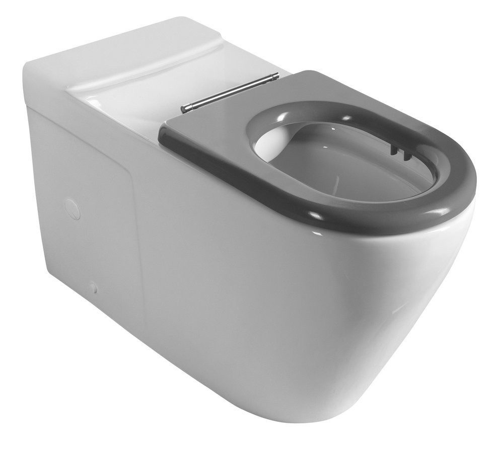 Sapho Tiefspül-WC MEDIC RIMLESS Kombi-WC, Abgang senkrecht/waagerecht, Weiß, Sapho-MC102-111