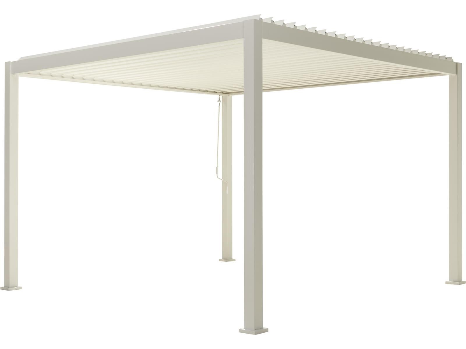 Green Spirit Pergola »Mirador 3,6x3,6 Deluxe« Lamellendach Pergola Pavillon Überdachung, BxTxH: 362x362x251 cm, (1-tlg), weiß, Aluminium, wetterfest - Garten, Terrasse & Outdoor