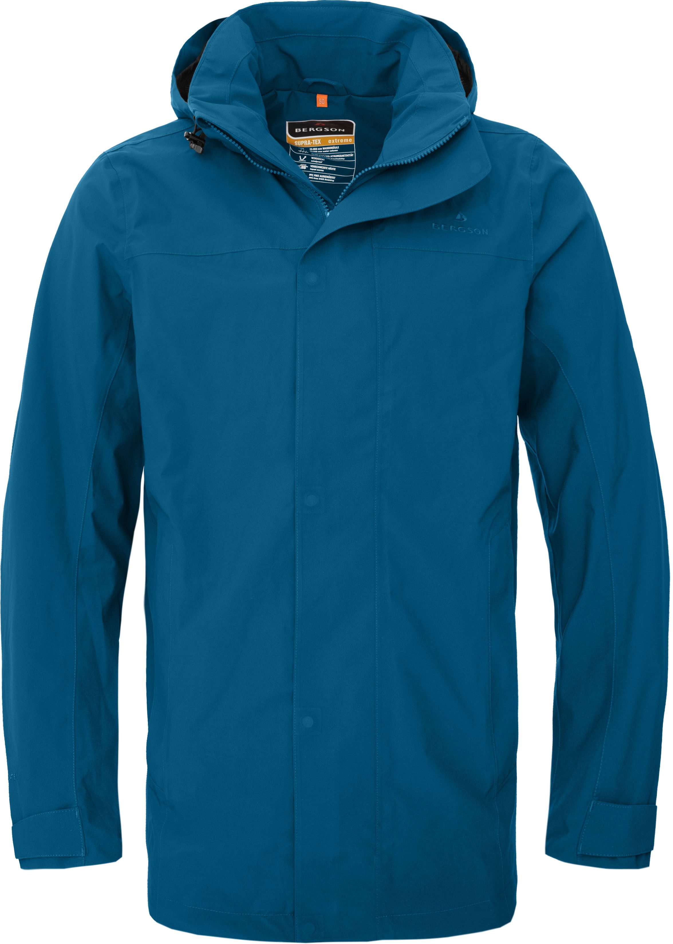 Bergson Regenjacke JUKKA light Herren Sommer-Parka, Netzfutter, 20000 mm Wa günstig online kaufen