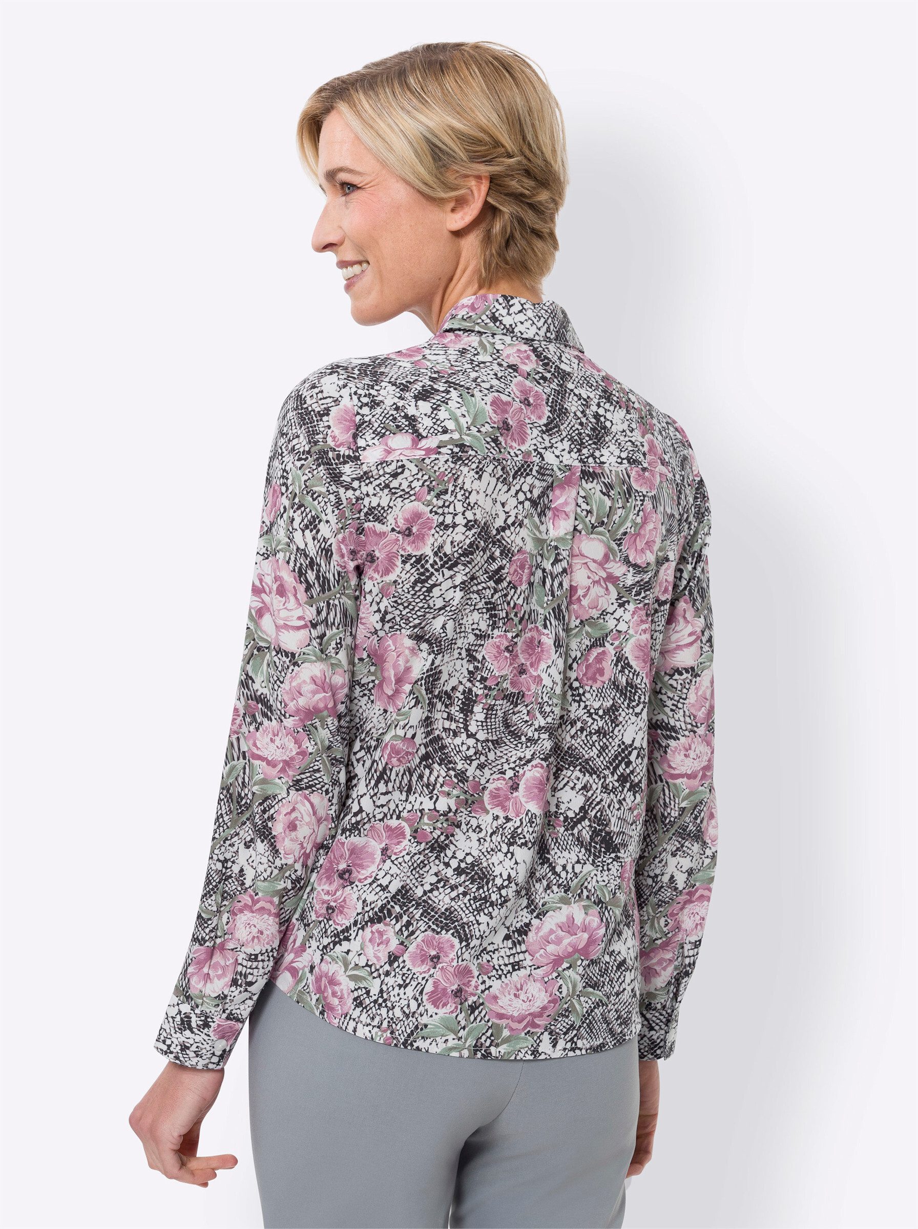Sieh an! Klassische Bluse Druckbluse günstig online kaufen