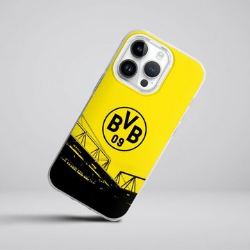 DeinDesign Handyhülle Borussia Dortmund BVB Fanartikel Stadion Schwarz-Gelb - BVB, Apple iPhone 14 Pro Silikon Hülle Bumper Case Handy Schutzhülle