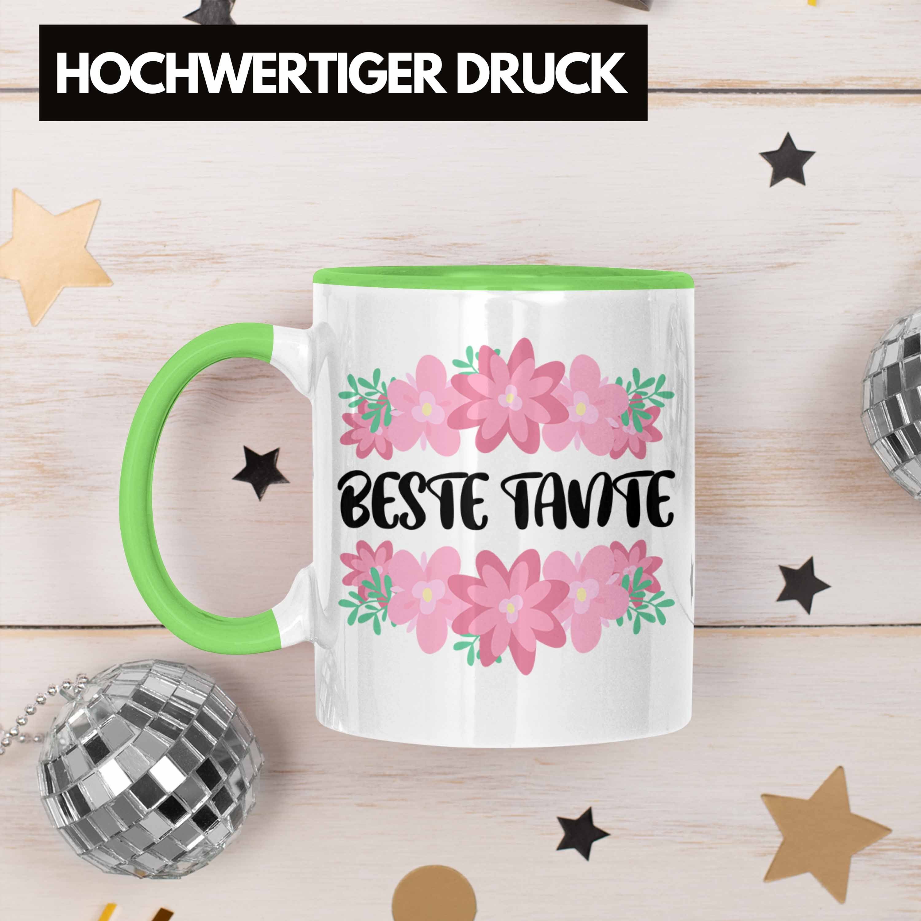 - Beste Geschenkidee Tante Beste Spruch - Tasse Trendation Geschenk - Lieblingstante Tasse Tante Grün Trendation Kaffeetasse Lustig
