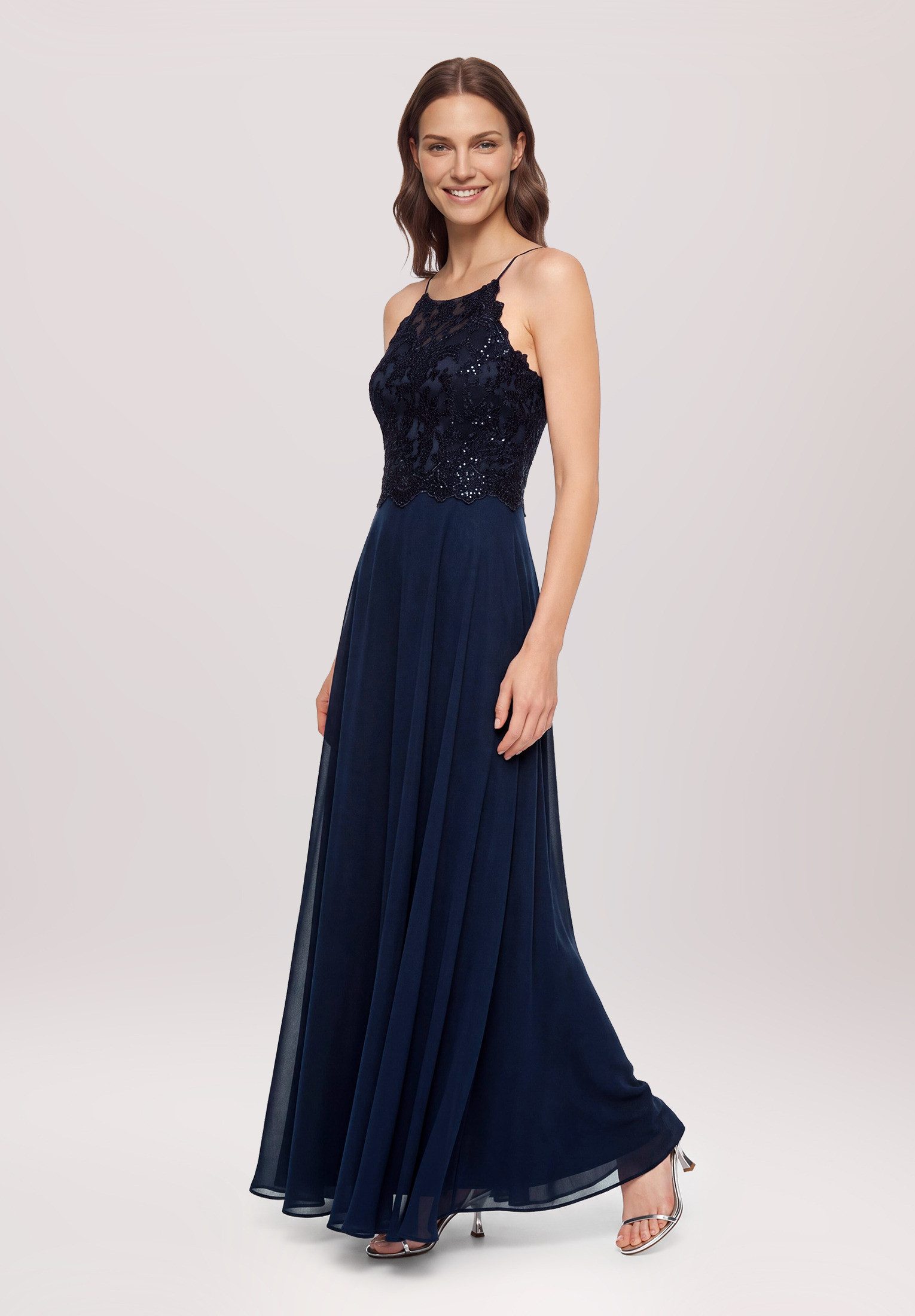 Vera Mont Abendkleid Damen rückenfrei Spitze