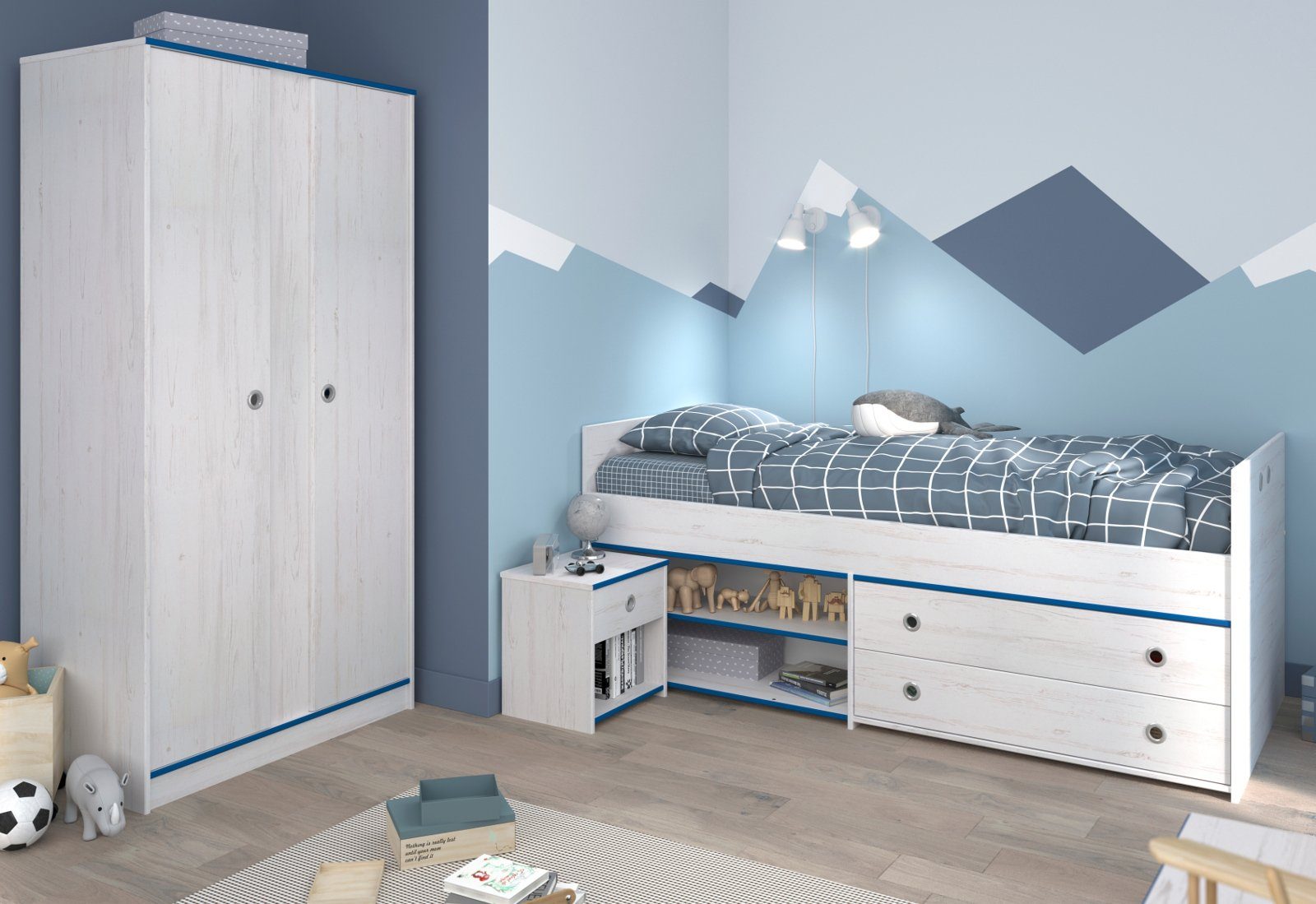 Parisot Jugendzimmer-Set Tivaro, (Kinderzimmer in Kiefer günstig online kaufen