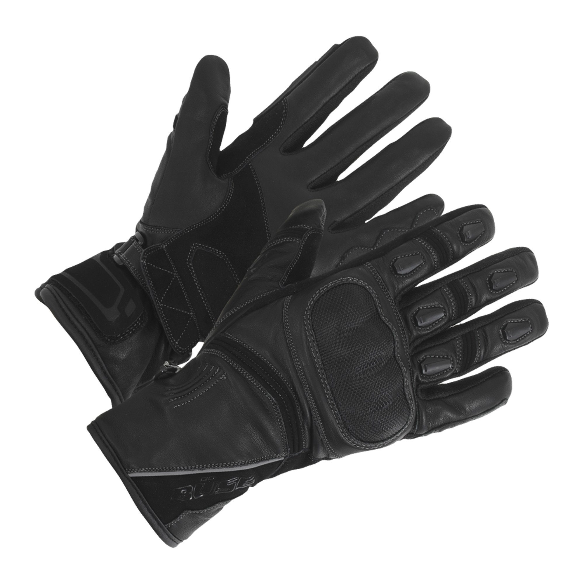 Büse Motorradhandschuhe Büse Ascari Touring Handschuh schwarz wasserdicht winddicht atmungsaktiv mit Protektoren Leder schwarz, rot