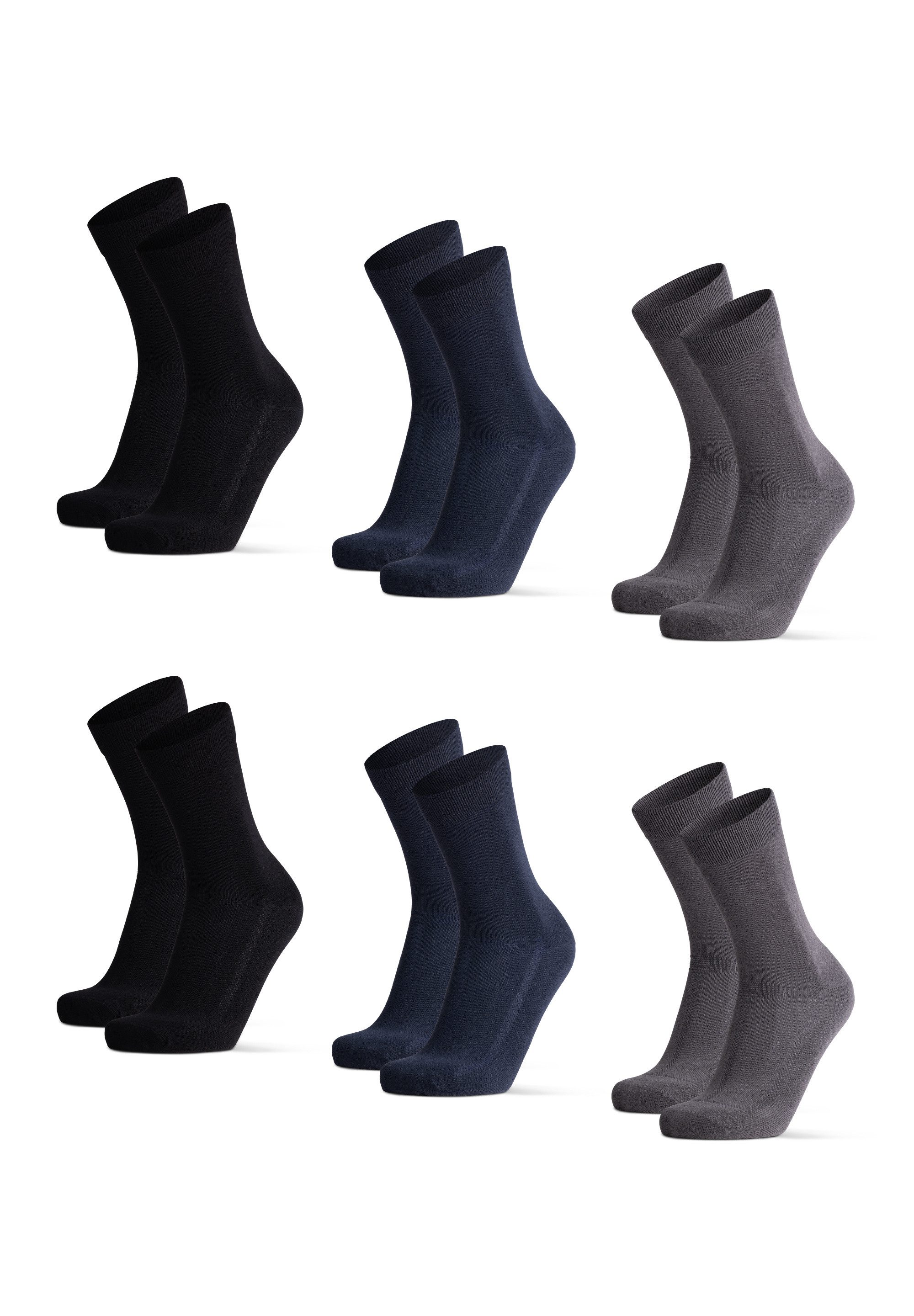 DANISH ENDURANCE Basicsocken Bamboo Business (6-Paar) Ultraweich, Unisex, halten die Füße frisch & trocken