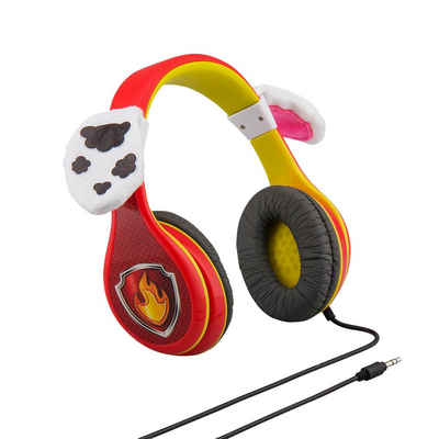 eKids Paw Patrol Kopfhörer Marshall mit coolen 3D Hundeohren Kinder-Kopfhörer (Lautstärkeregelung)