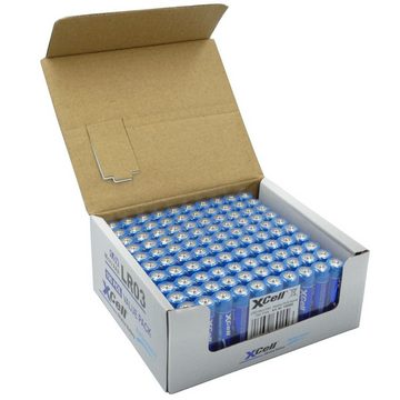 XCell XCell LR03 Micro Performance Alkaline 100er Box Batterie, (1,5 Volt V)