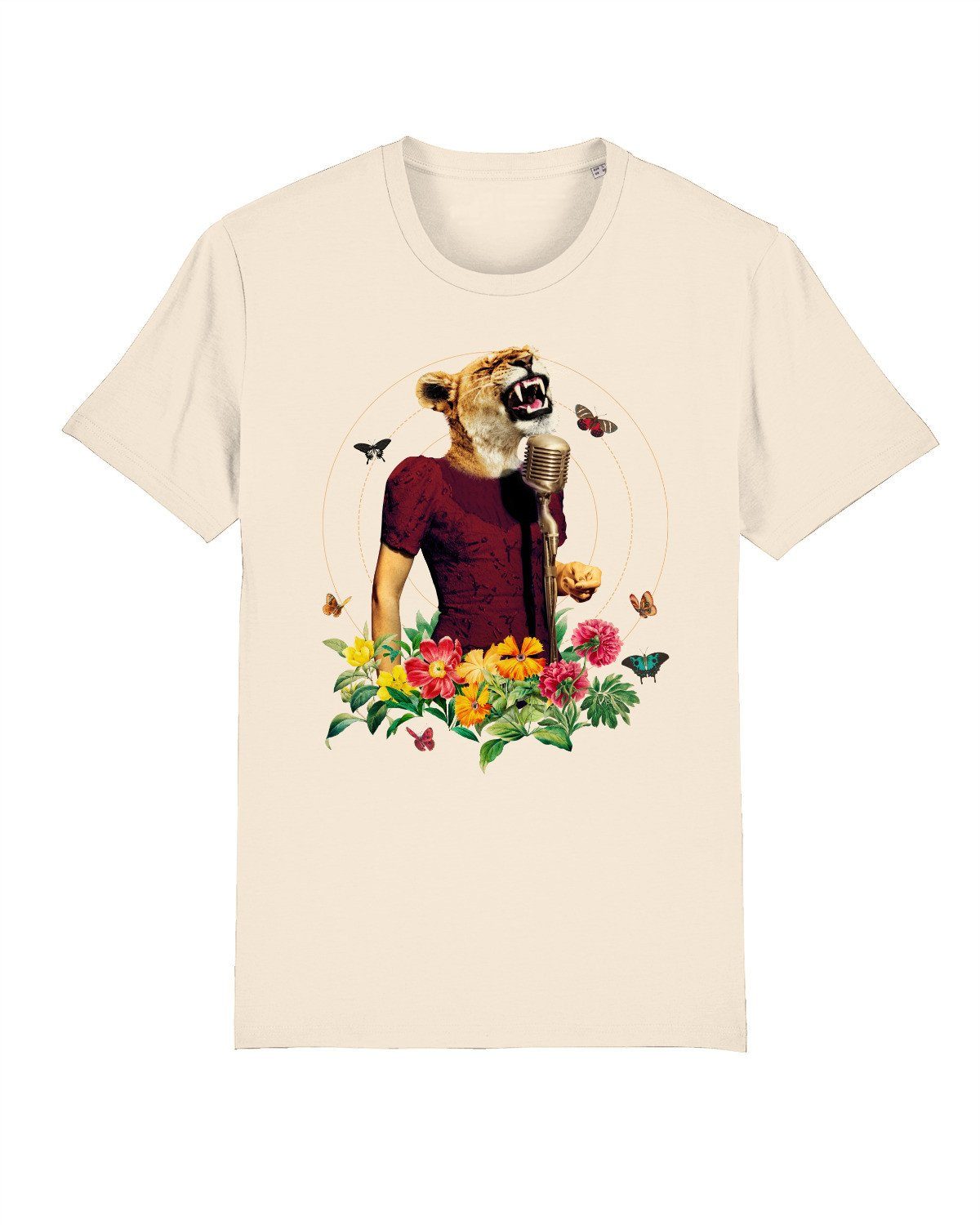 wat? Apparel Print-Shirt Fancy Lion Natural (1-tlg)