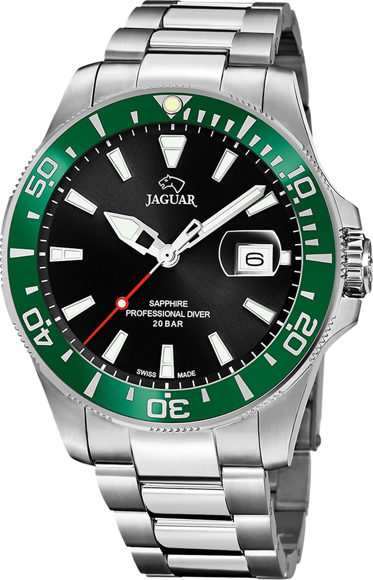 Quarzuhr Jaguar Herrenuhr Edelstahl silber Jaguar