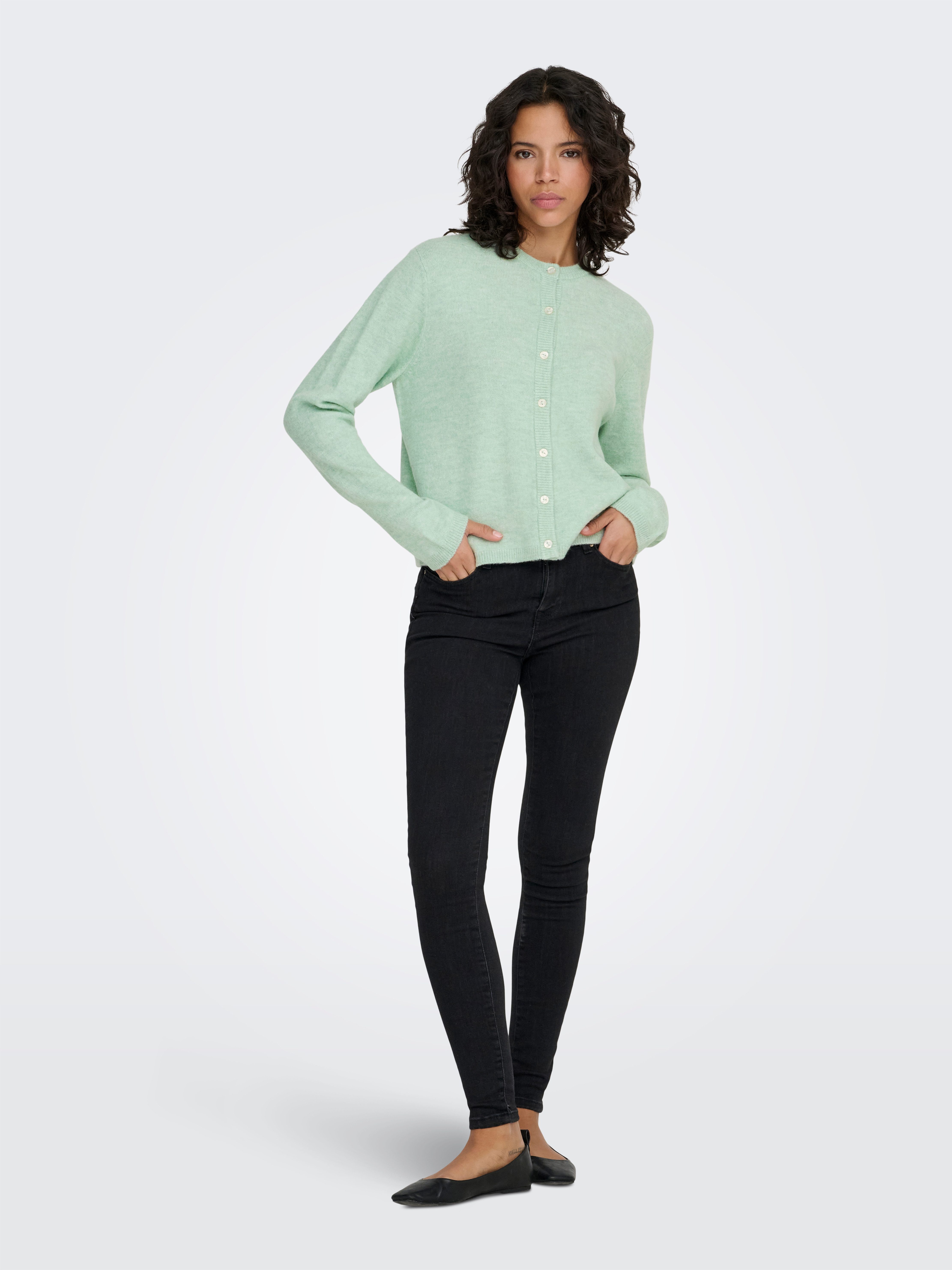 ONLY Strickjacke ONLSIMONI L/S O-NECK CARDIGAN KNT NOOS Materialmix, relaxed fit