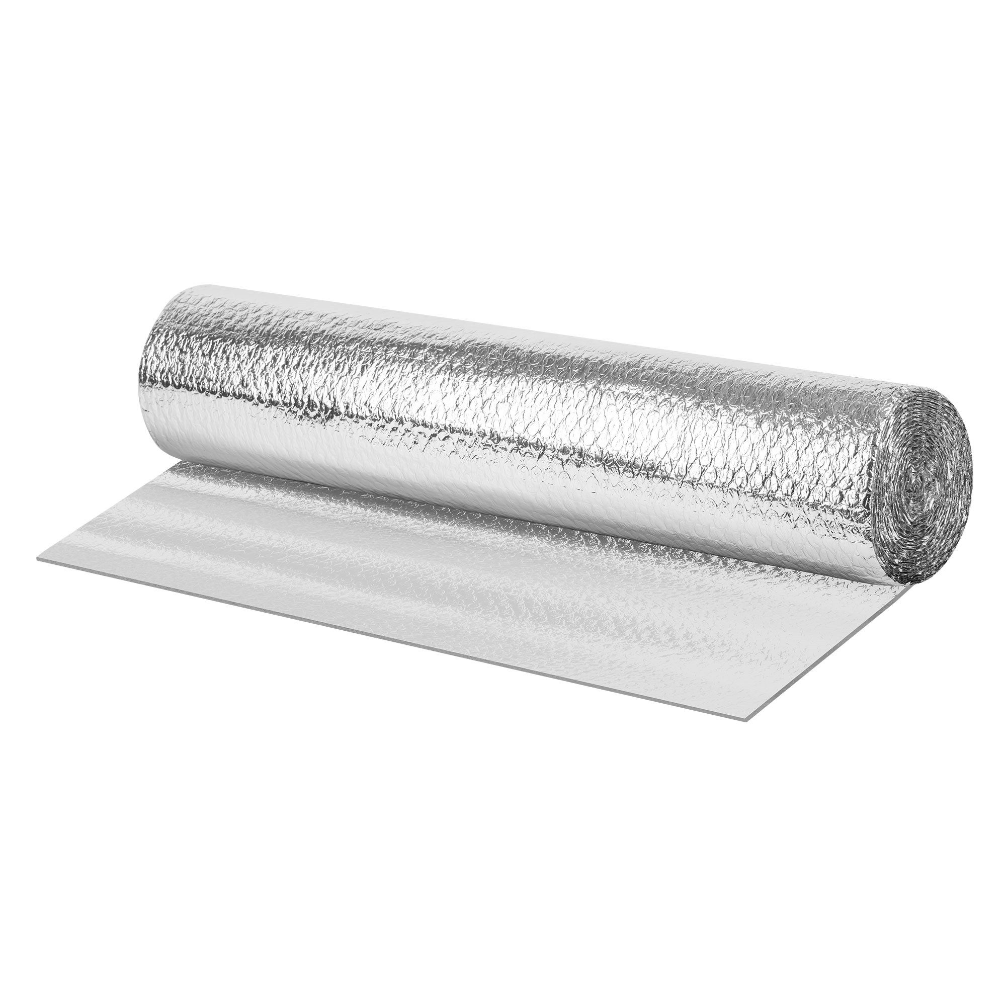 ECD Germany Dämmplatte Alu-Isolierfolie Doppelte Dämmfolie für Wärmedämmung und Kälteschutz, Heizkörper Reflexionsfolie Thermofolie 1 x 5 m Luftpolsterfolie 6 mm