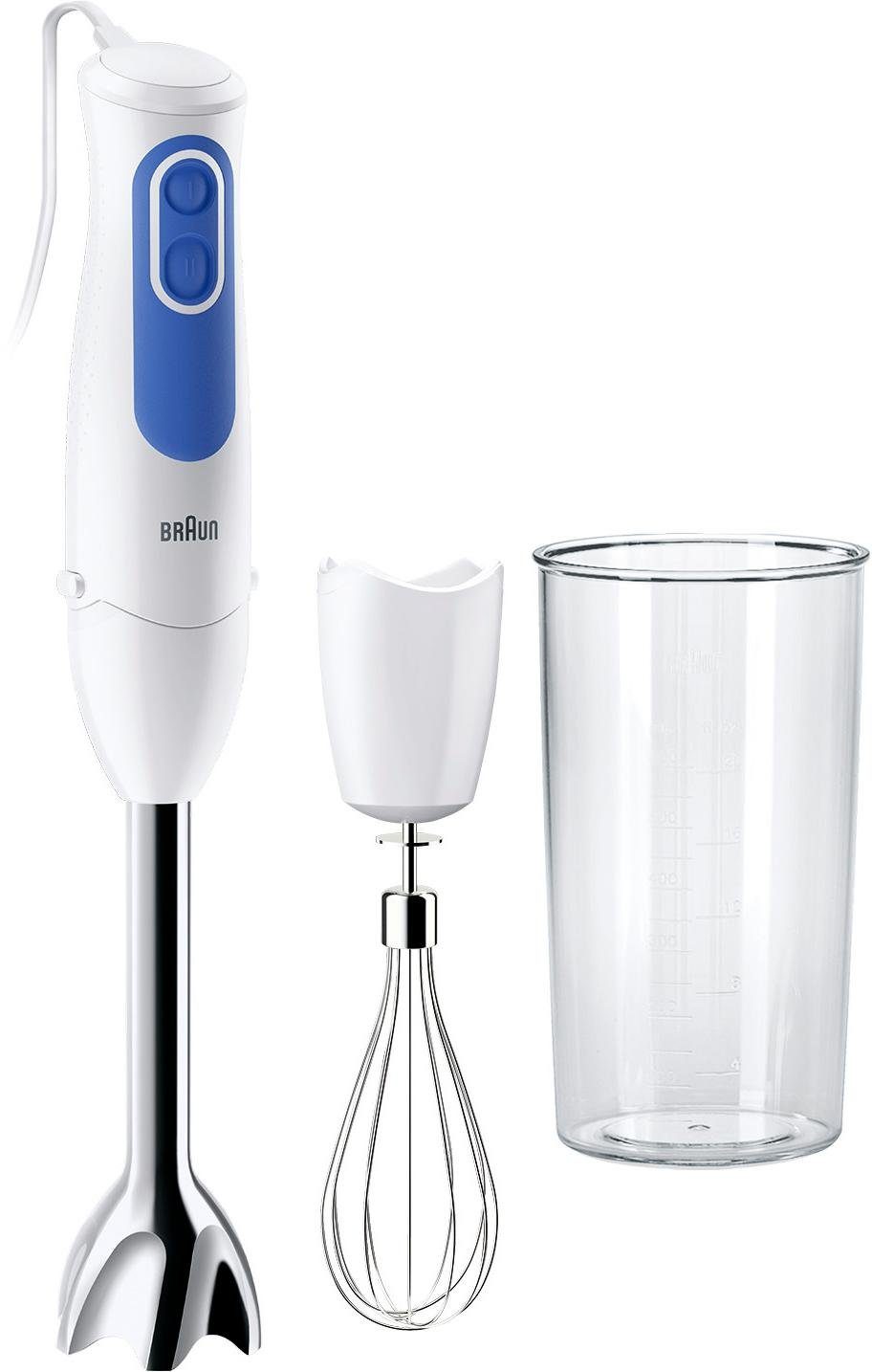 Braun Stabmixer MQ 3005 Cream MultiQuick 3, 700 W, mit Schneebesen und 600 ml Mixbecher