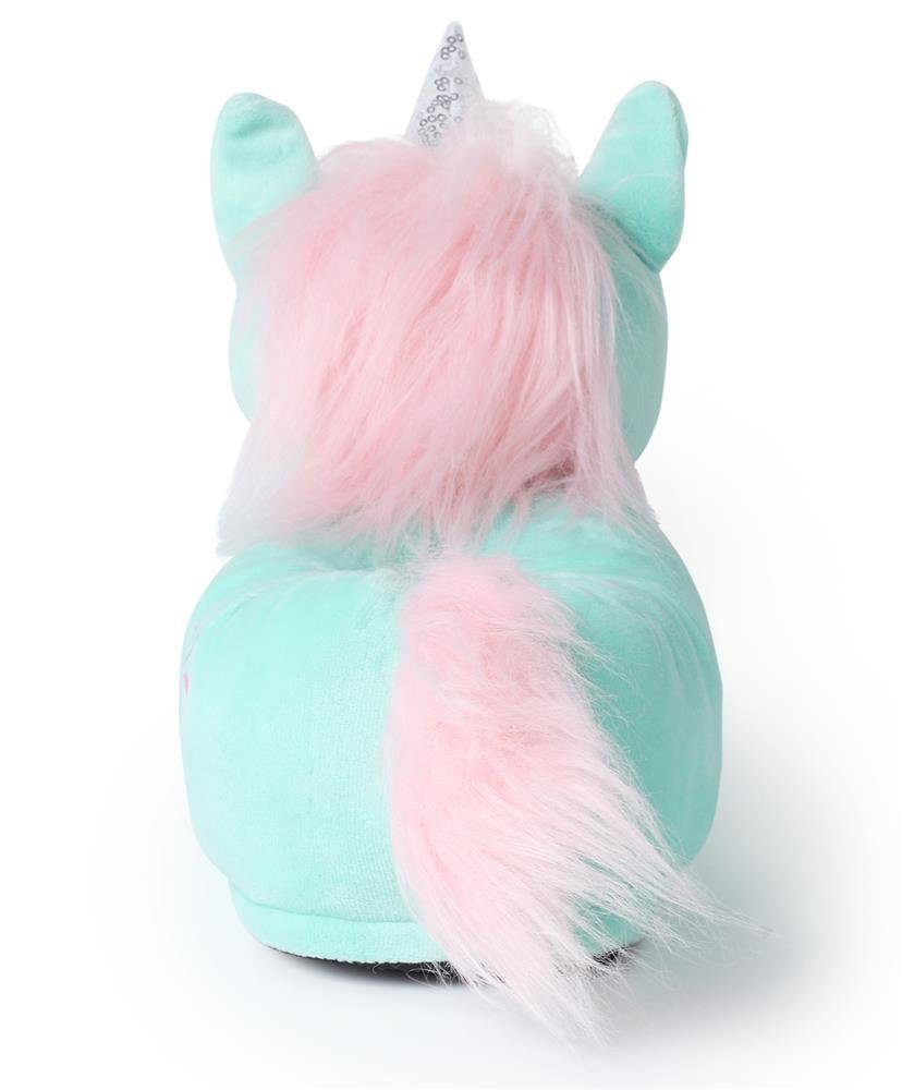 Kinder Einhorn, Einhorn für Hund, 25-33,5 Corimori cm Pinguin Hase, "Jade" Pantoffeln Einheitsgröße uvm Drache, (türkis) Faultier, Tier das Koala, Fuchs, Hausschuhe Plüsch