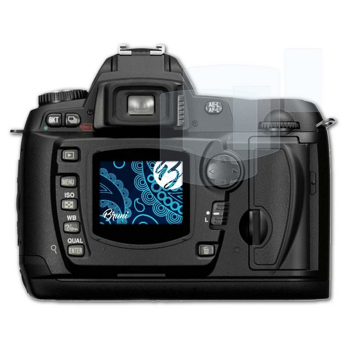 Bruni Schutzfolie Glasklare Displayschutzfolie für Nikon D70 (2er Set) praktisch unsichtbar