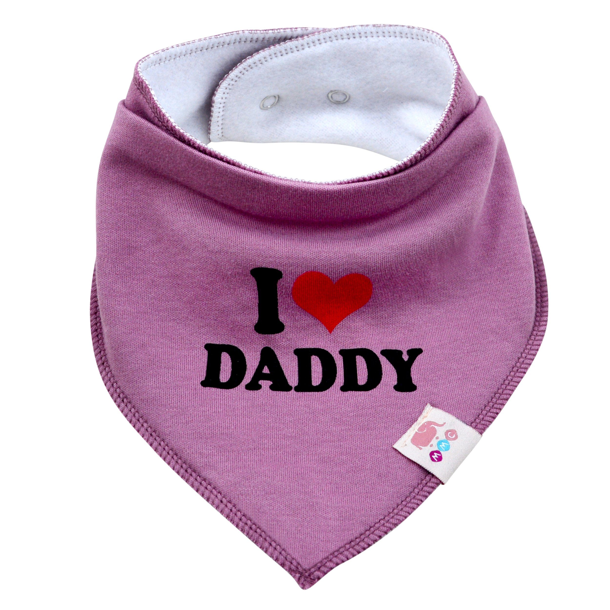 M.M.C. Lätzchen I Love Mommy Daddy Dreieckstücher, (6-St), Halstücher