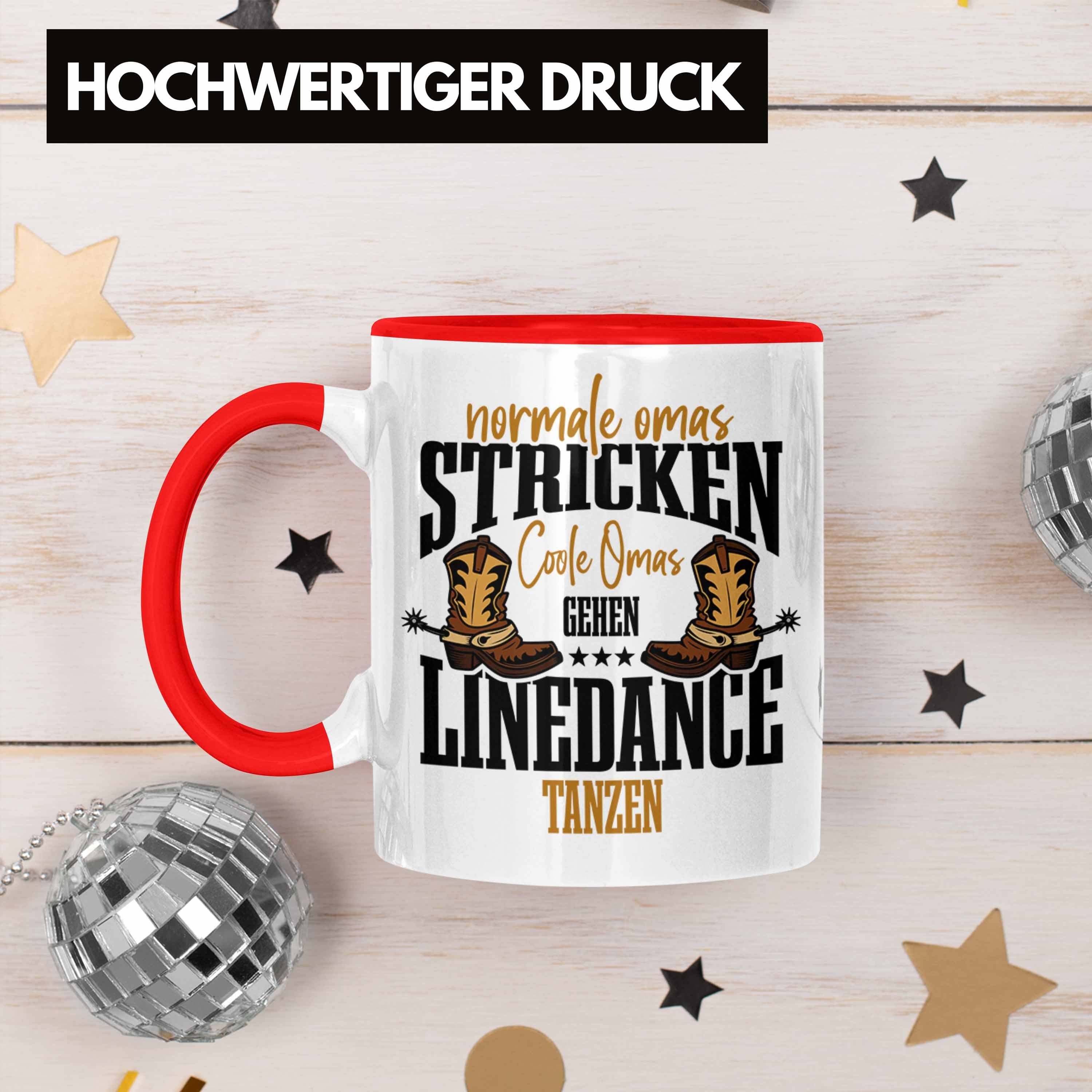 für Geschenk Dance Trendation Lustiges coole Line Omas Tasse Rot