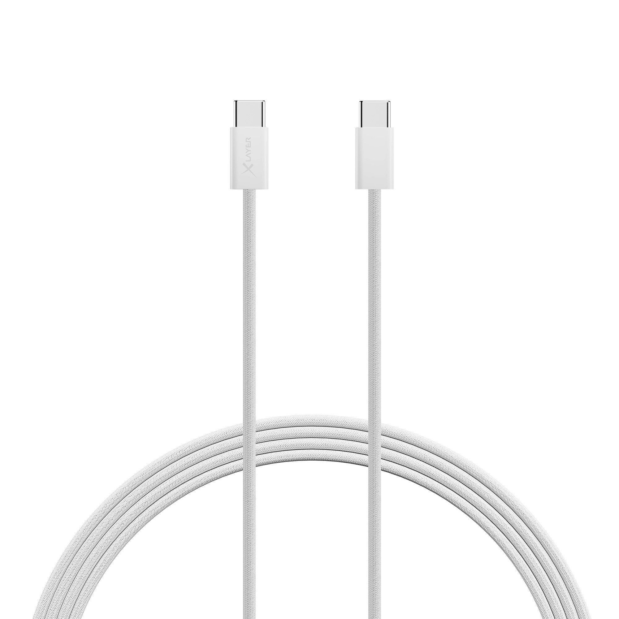 XLAYER Feingewebtes Apple Kabel USB-C auf USB-C 2 Meter Smartphone-Kabel, USB-C, USB-C (200.00 cm)