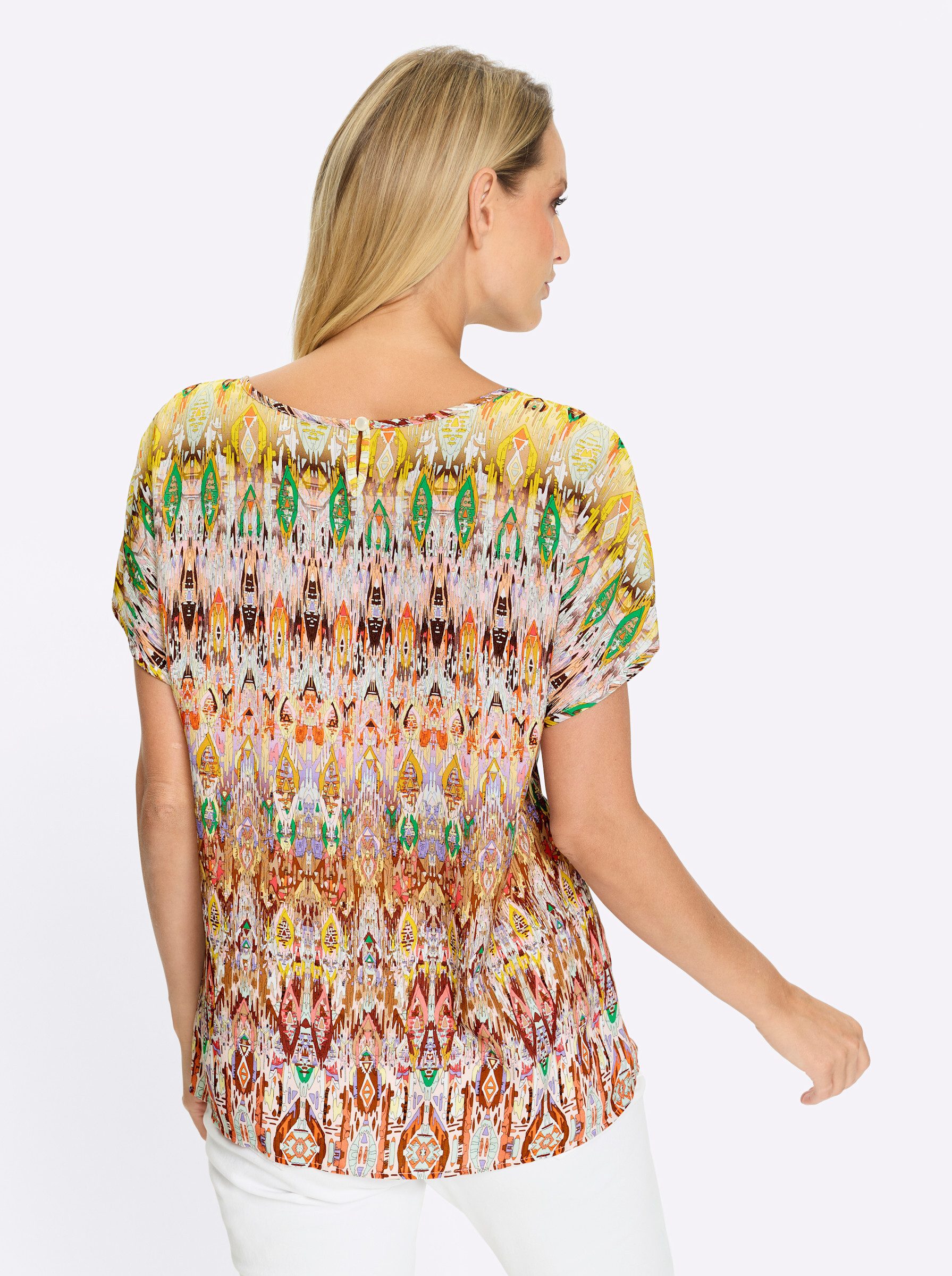 heine Klassische Bluse Druckbluse Kurzarm