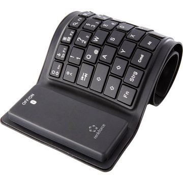 Renkforce Bluetooth Silicone Soft Keyboard, black Tastatur (Flexibel, Multimediatasten, Rutschfest, Staubgeschützt)