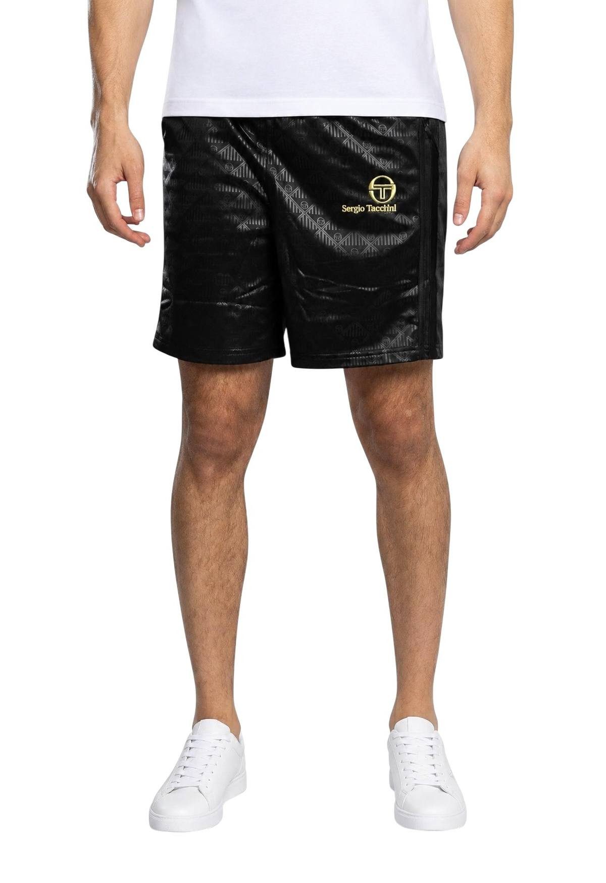 Sergio Tacchini Shorts Short Sergio Tacchini Nero Mono (1-tlg) Durchgehendes Logomuster