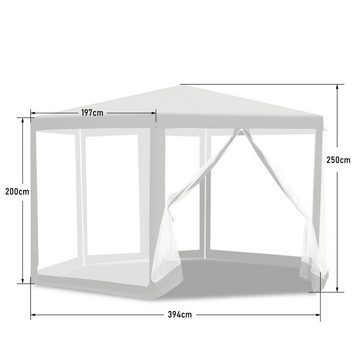 Randaco Fensterschutzgitter Pavillon mit Moskitonetz Fliegennetz Insektenschutz-Vorhang 2x2x2m