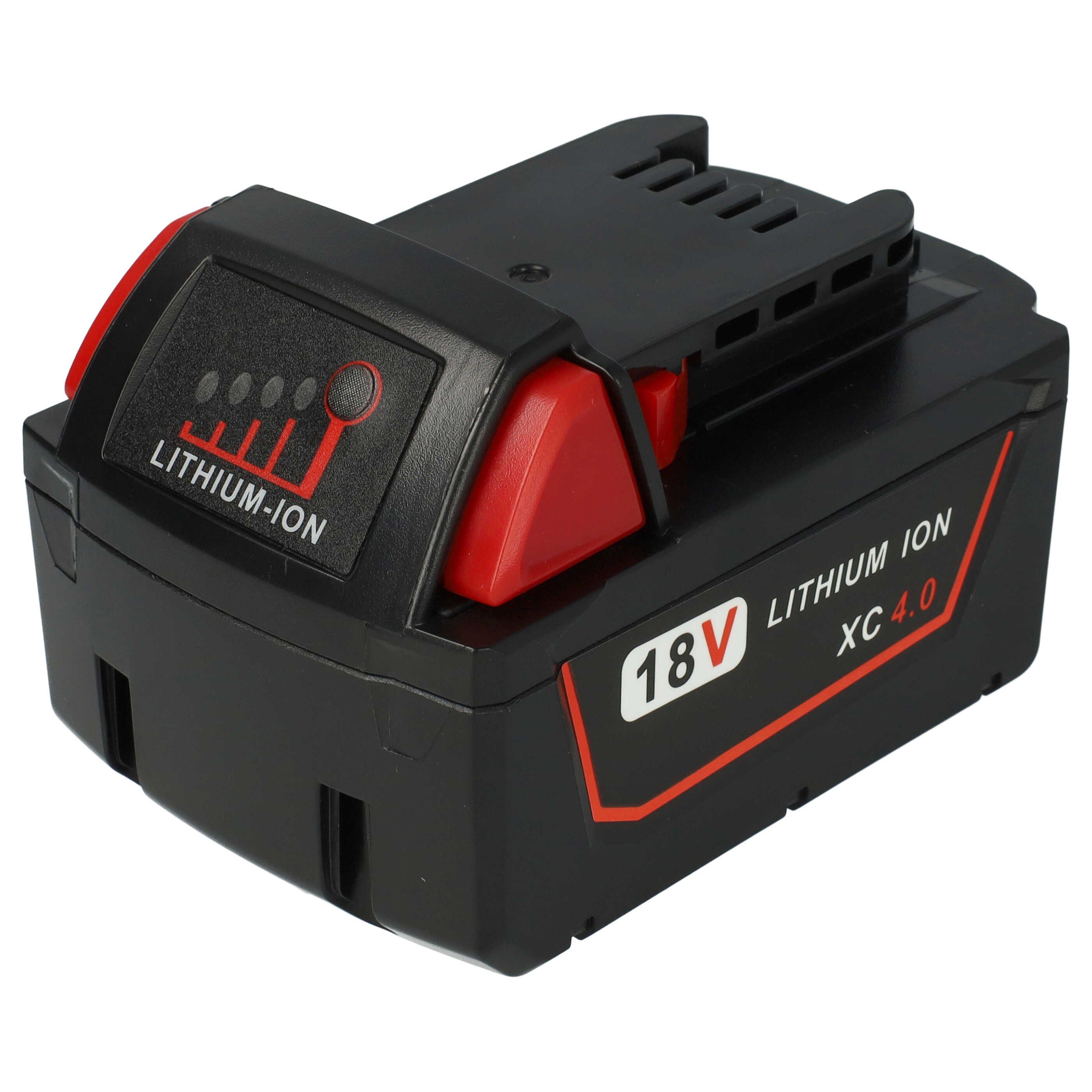vhbw Akku passend für Milwaukee M18 AF-0, AF, BH-0, BH, BDD-402C, BDD-202C, Akku Akku Li-Ion 4000 mAh (18 V, 1 St), Leistungsfähiger Austausch-Akku für Werkzeug Powertools wie