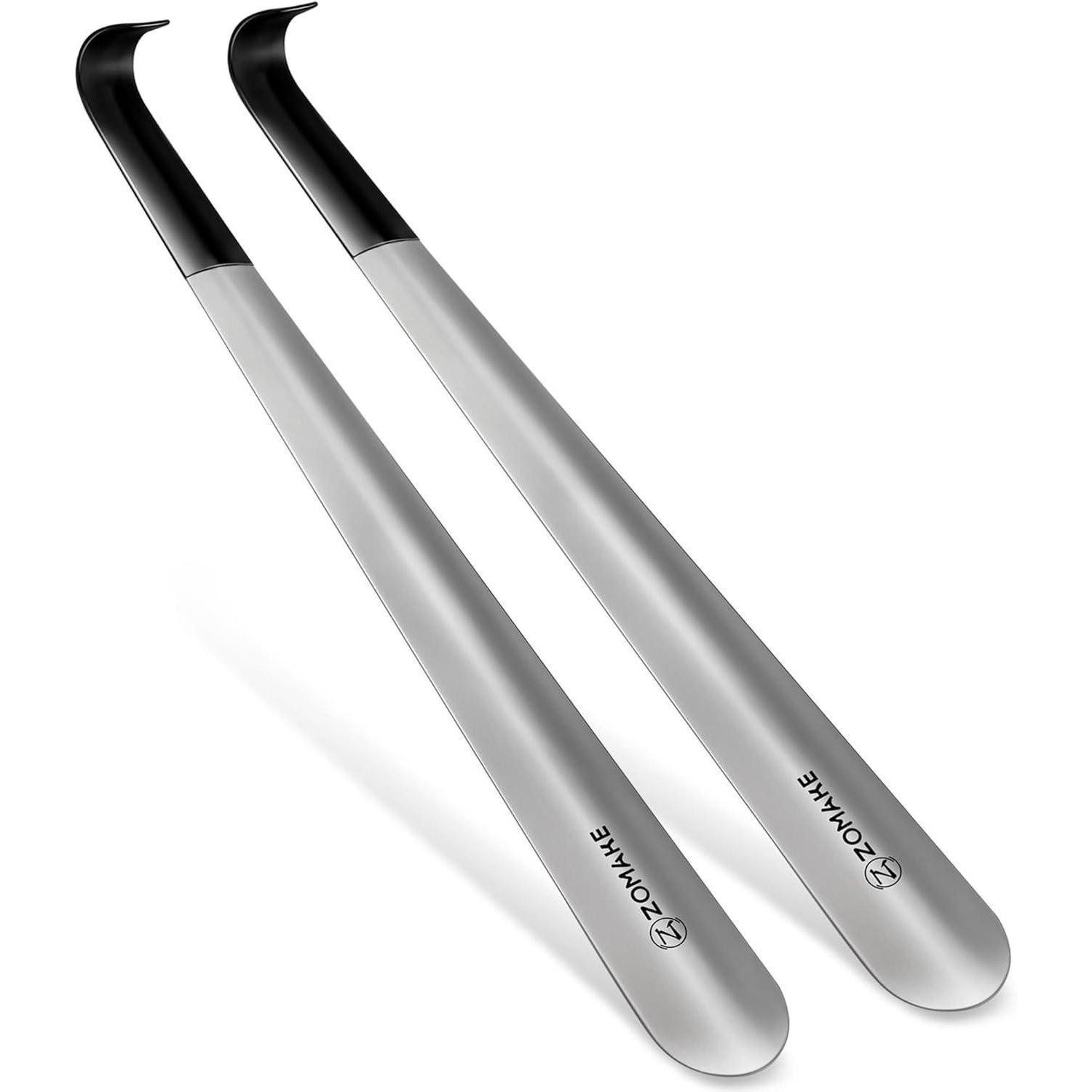 Schuhlöffel Schuhlöffel Metall Lang 2er Set - Langer Schuhanzieher Edelstahl Shoe