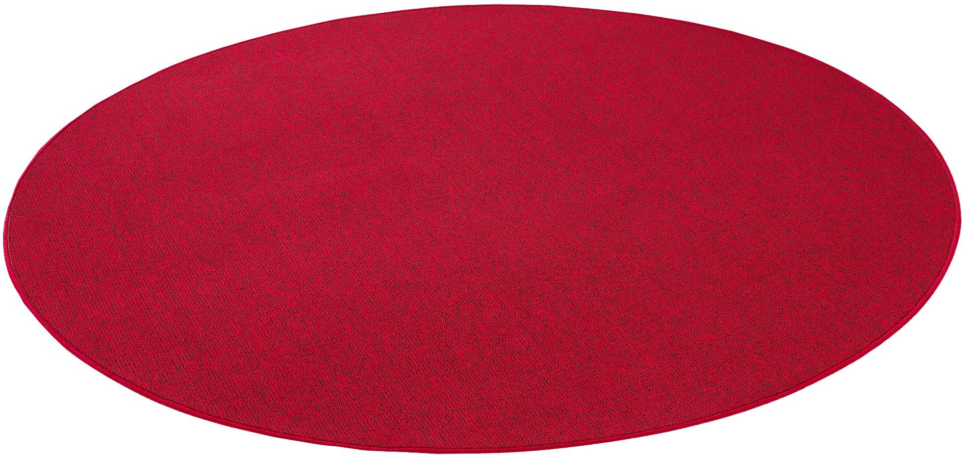 OTTO home Teppich Fortis, Schlinge, Made in Netherlands, rund, Höhe: 5 mm, Uni Farben, gekettelt, strapazierfähig, Wohnzimmer