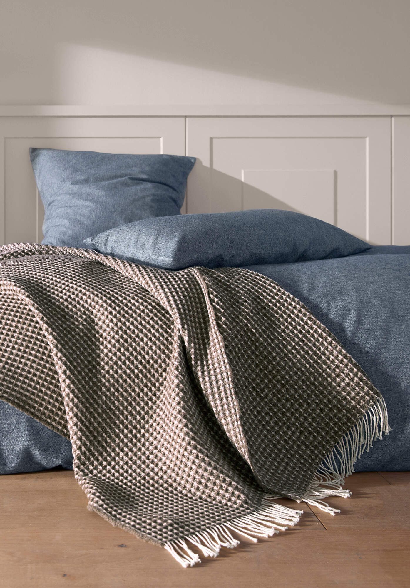 Plaid Plaid YARA aus Bio-Lambswool mit Bio-Baumwolle, Hessnatur